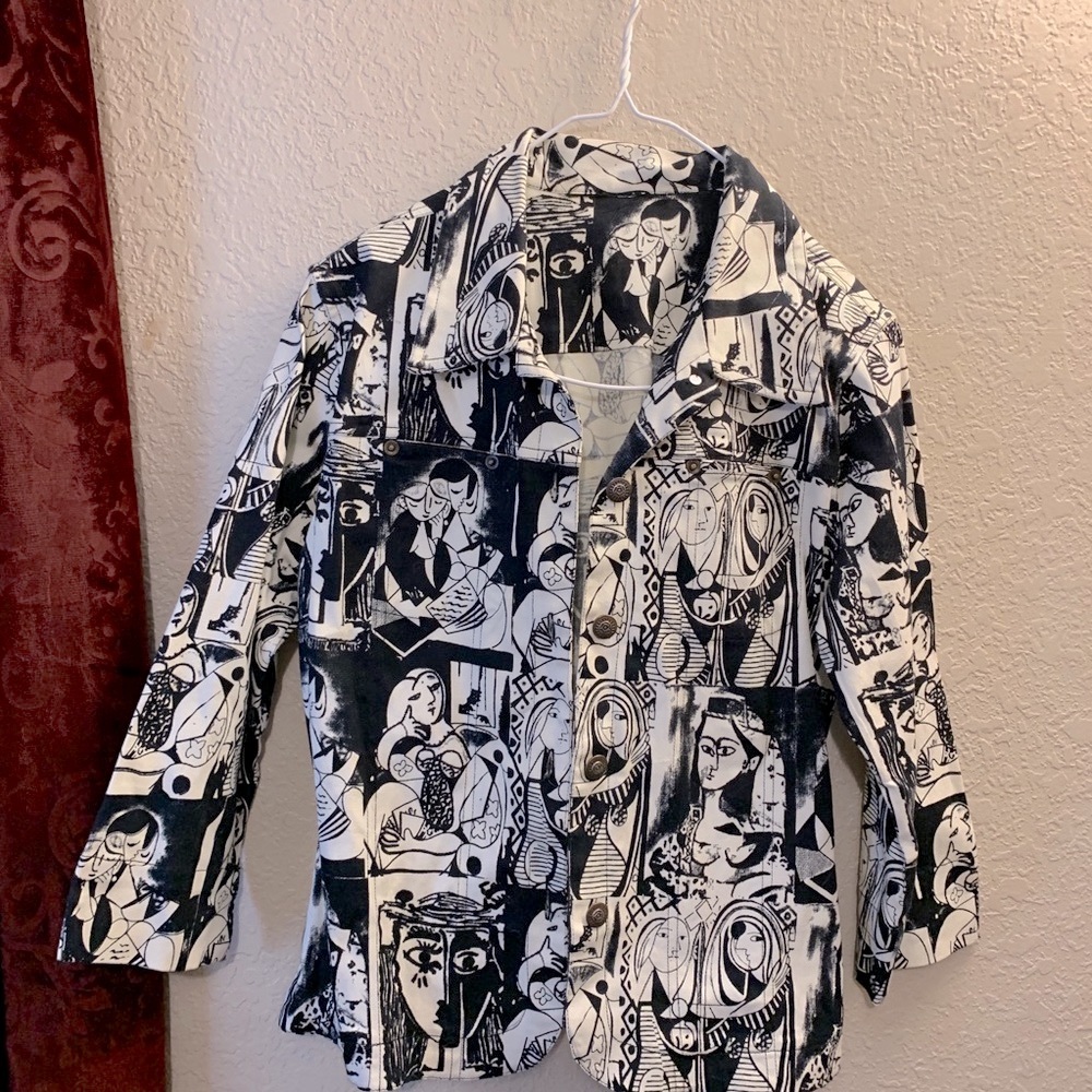Vintage Picasso art button up jacket
